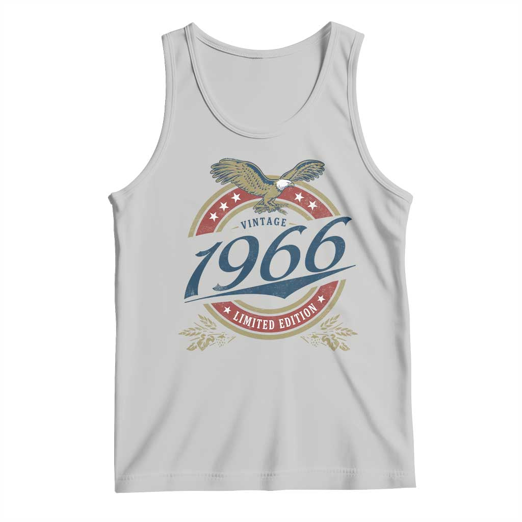 60th Birthday Beer Lover Vintage 1966 Limited Edition Tank Top Bald Eagle