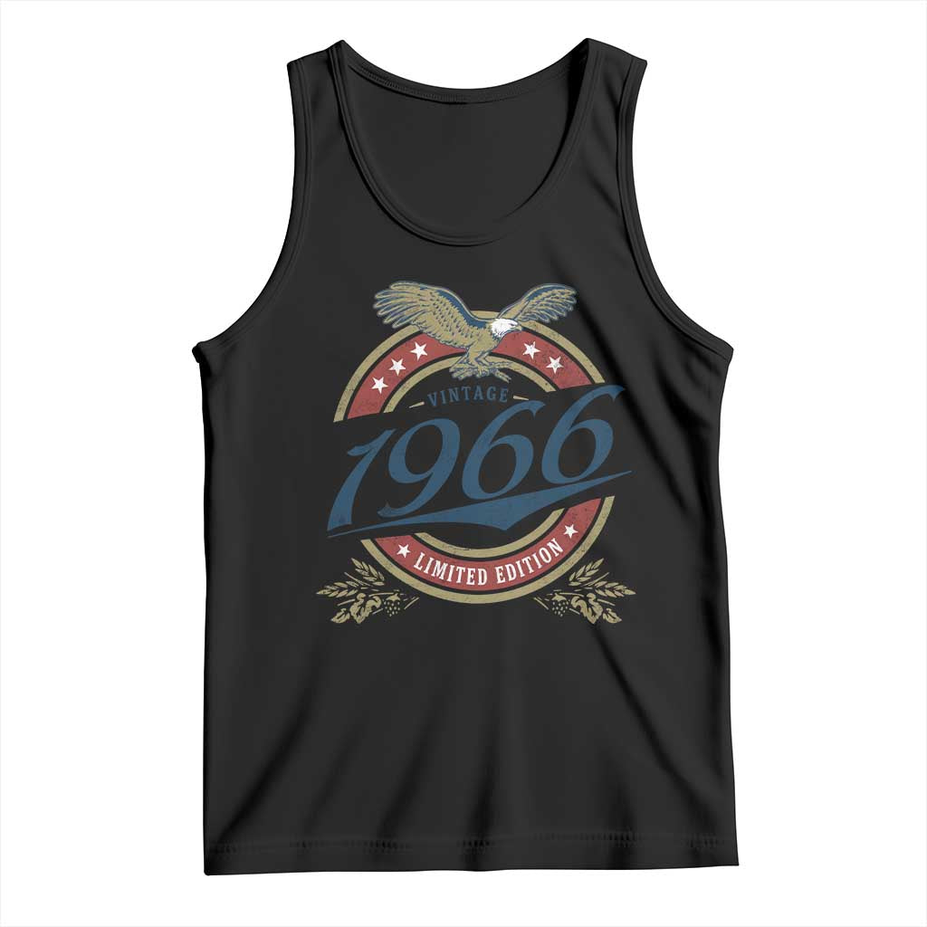 60th Birthday Beer Lover Vintage 1966 Limited Edition Tank Top Bald Eagle