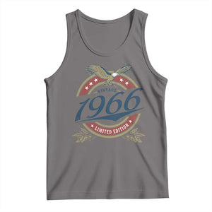 60th Birthday Beer Lover Vintage 1966 Limited Edition Tank Top Bald Eagle