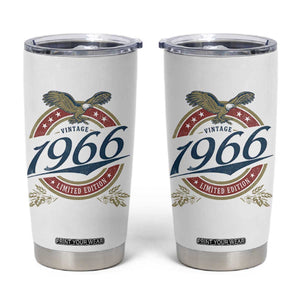 60th Birthday Beer Lover Vintage 1966 Limited Edition Tumbler Cup Bald Eagle
