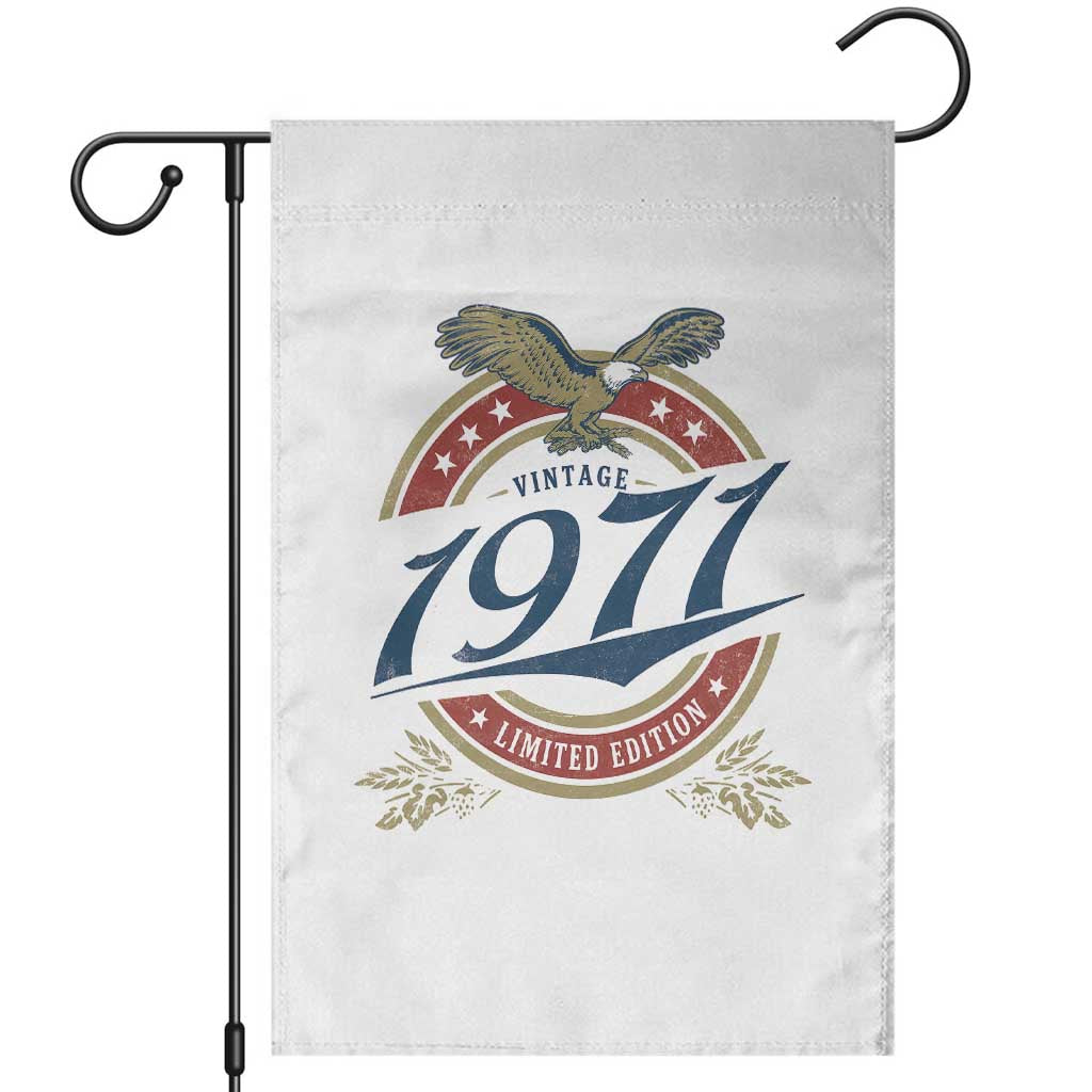 55th Birthday Beer Lover Vintage 1971 Limited Edition Garden Flag Bald Eagle TS11 White Print Your Wear