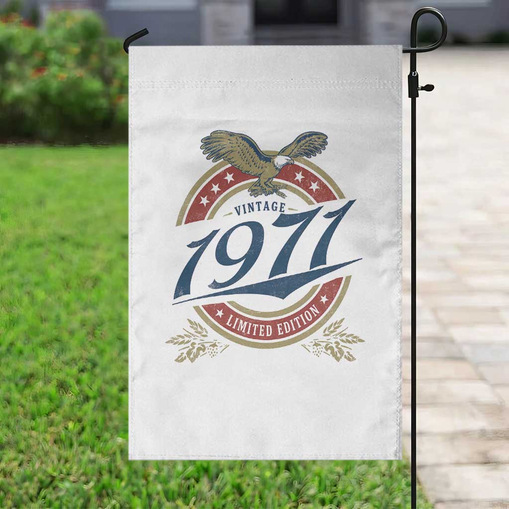 55th Birthday Beer Lover Vintage 1971 Limited Edition Garden Flag Bald Eagle