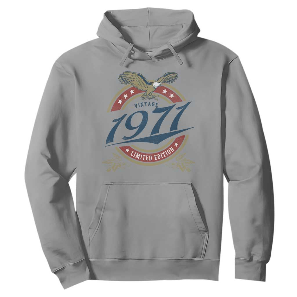 55th Birthday Beer Lover Vintage 1971 Limited Edition Hoodie Bald Eagle
