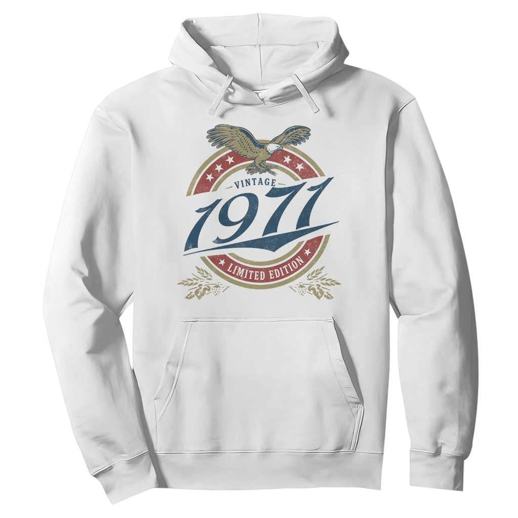 55th Birthday Beer Lover Vintage 1971 Limited Edition Hoodie Bald Eagle TS11 White Print Your Wear