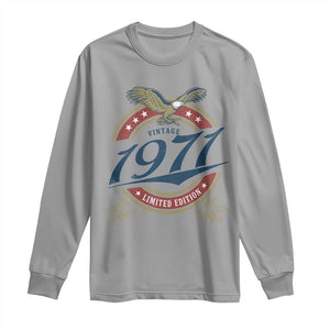 55th Birthday Beer Lover Vintage 1971 Limited Edition Long Sleeve Shirt Bald Eagle