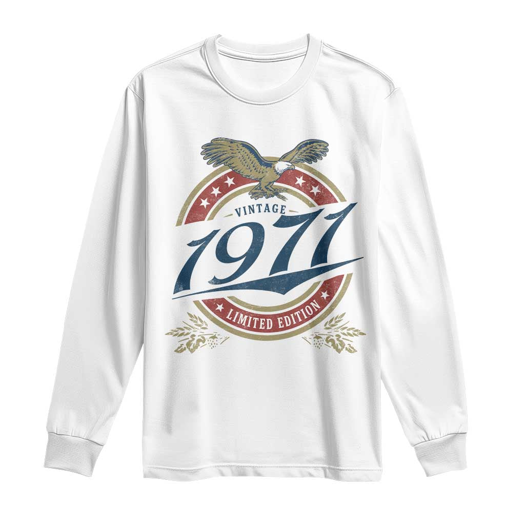 55th Birthday Beer Lover Vintage 1971 Limited Edition Long Sleeve Shirt Bald Eagle TS11 White Print Your Wear