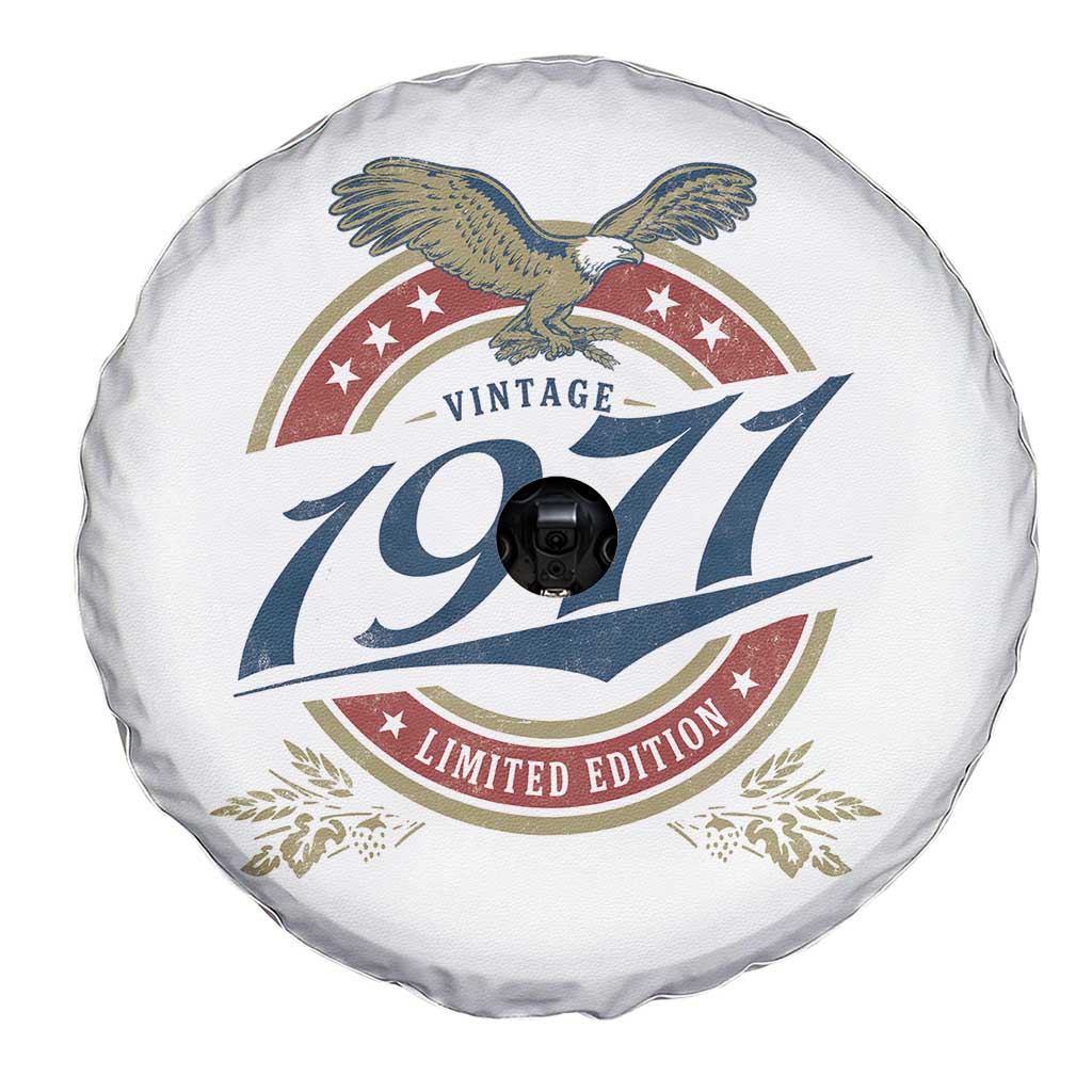 55th Birthday Beer Lover Vintage 1971 Limited Edition Spare Tire Cover Bald Eagle