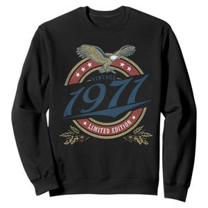 55th Birthday Beer Lover Vintage 1971 Limited Edition Sweatshirt Bald Eagle