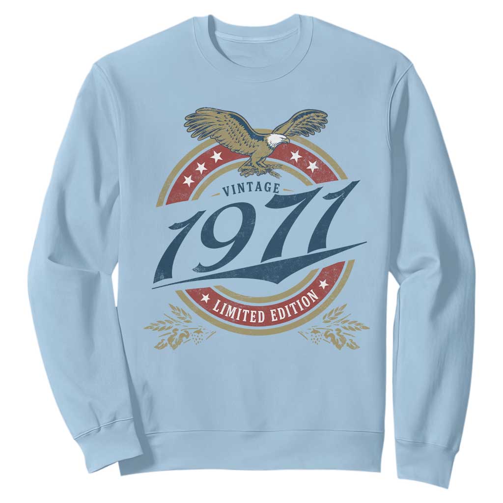 55th Birthday Beer Lover Vintage 1971 Limited Edition Sweatshirt Bald Eagle