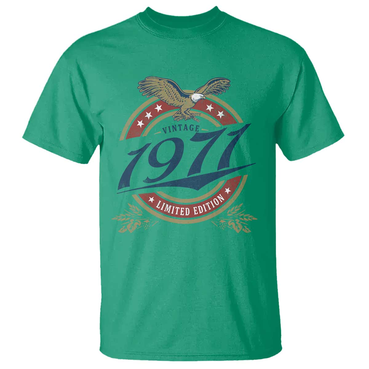 55th Birthday Beer Lover Vintage 1971 Limited Edition T Shirt Bald Eagle