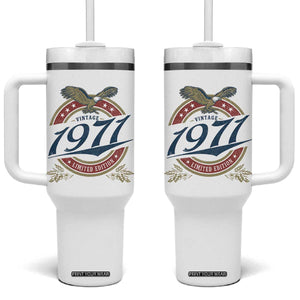 55th Birthday Beer Lover Vintage 1971 Limited Edition Tumbler With Handle Bald Eagle