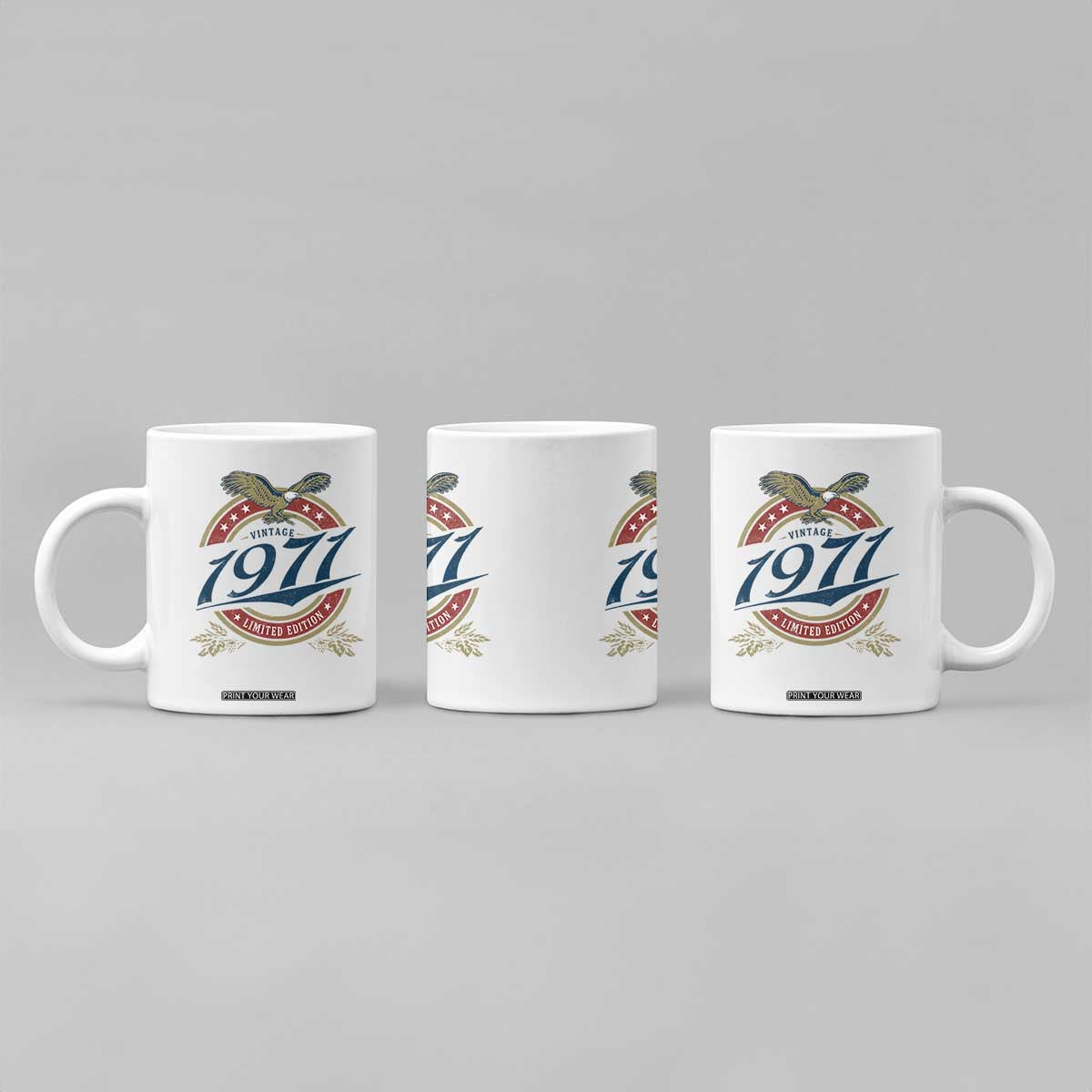 55th Birthday Beer Lover Vintage 1971 Limited Edition Coffee Mug Bald Eagle