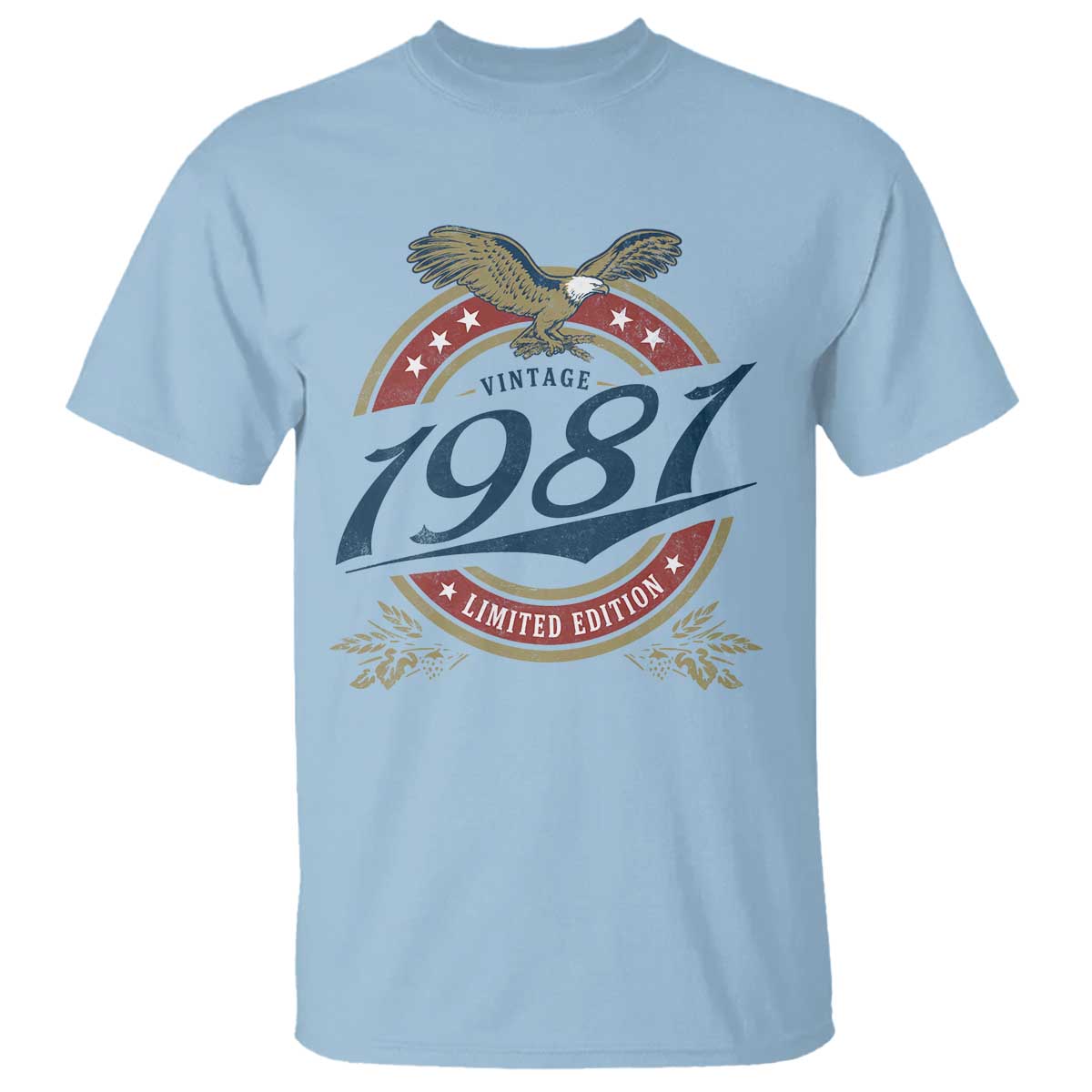 45th Birthday Beer Lover Vintage 1981 Limited Edition T Shirt Bald Eagle