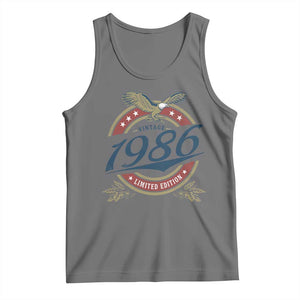40th Birthday Beer Lover Vintage 1986 Limited Edition Tank Top Bald Eagle