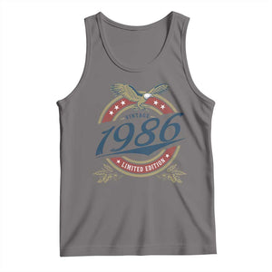 40th Birthday Beer Lover Vintage 1986 Limited Edition Tank Top Bald Eagle