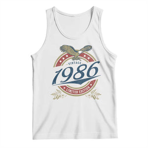 40th Birthday Beer Lover Vintage 1986 Limited Edition Tank Top Bald Eagle