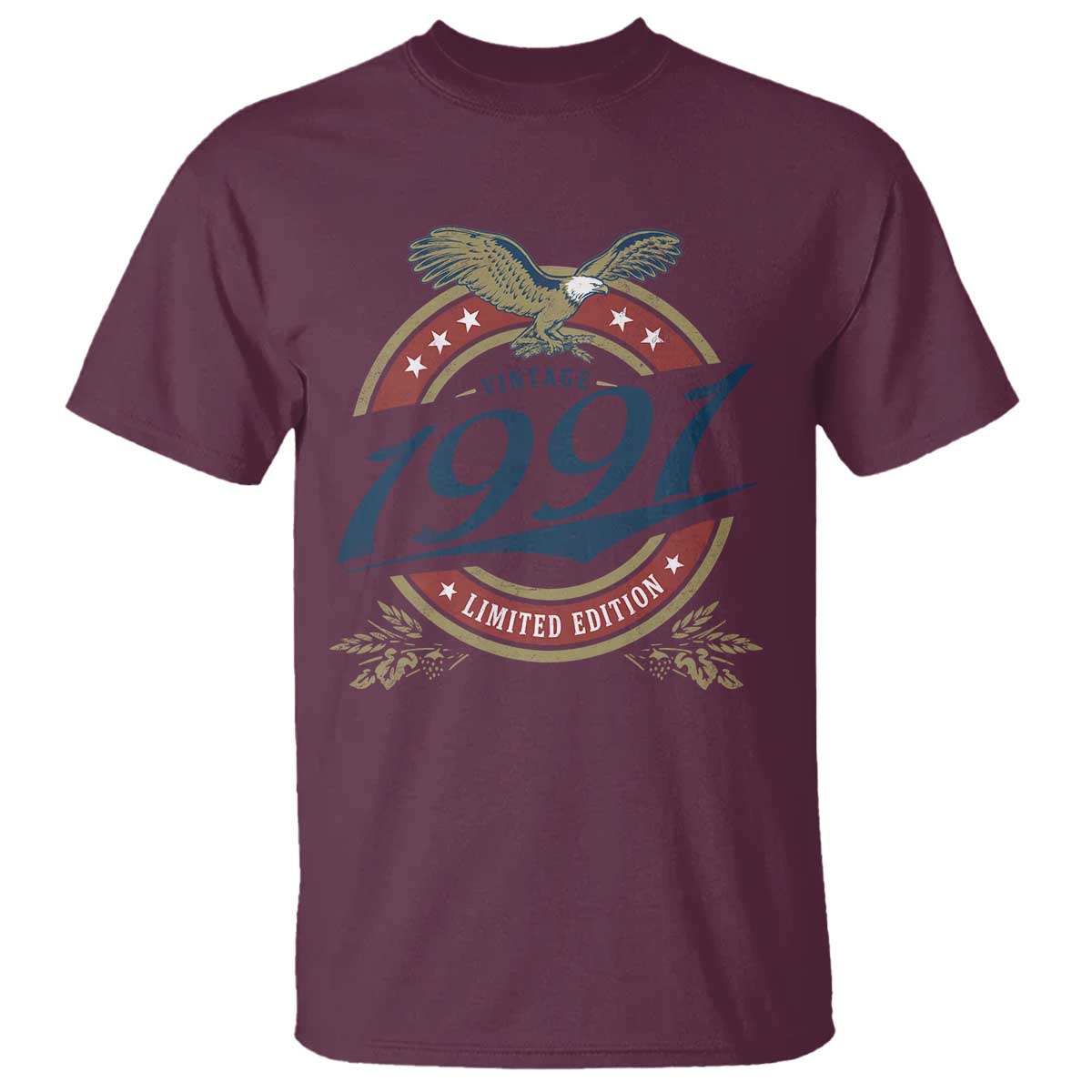 35th Birthday Beer Lover Vintage 1991 Limited Edition T Shirt Bald Eagle