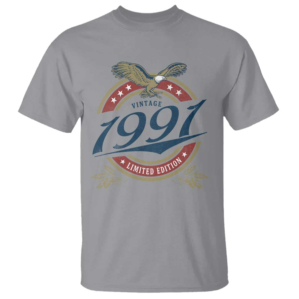 35th Birthday Beer Lover Vintage 1991 Limited Edition T Shirt Bald Eagle