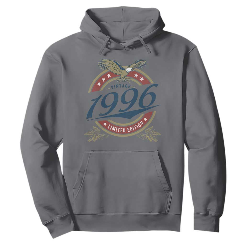 30th Birthday Beer Lover Vintage 1996 Limited Edition Hoodie Bald Eagle