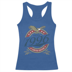 30th Birthday Beer Lover Vintage 1996 Limited Edition Racerback Tank Top Bald Eagle
