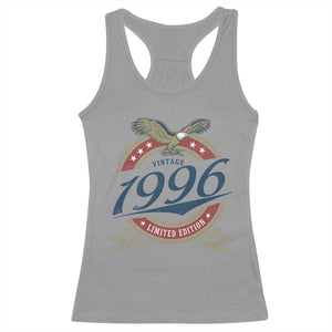 30th Birthday Beer Lover Vintage 1996 Limited Edition Racerback Tank Top Bald Eagle
