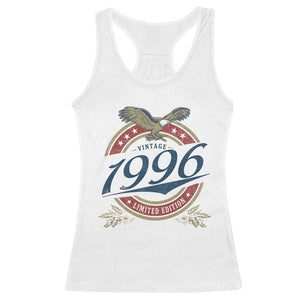 30th Birthday Beer Lover Vintage 1996 Limited Edition Racerback Tank Top Bald Eagle