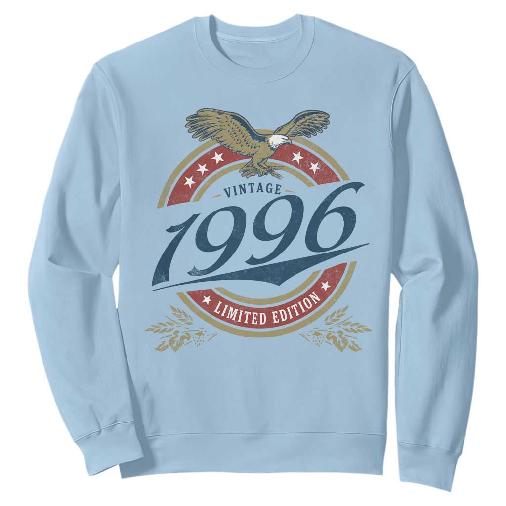 30th Birthday Beer Lover Vintage 1996 Limited Edition Sweatshirt Bald Eagle