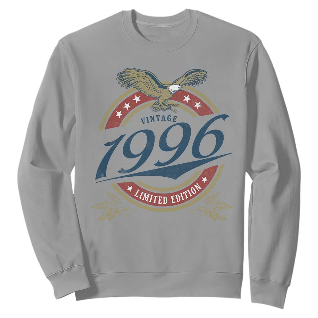 30th Birthday Beer Lover Vintage 1996 Limited Edition Sweatshirt Bald Eagle