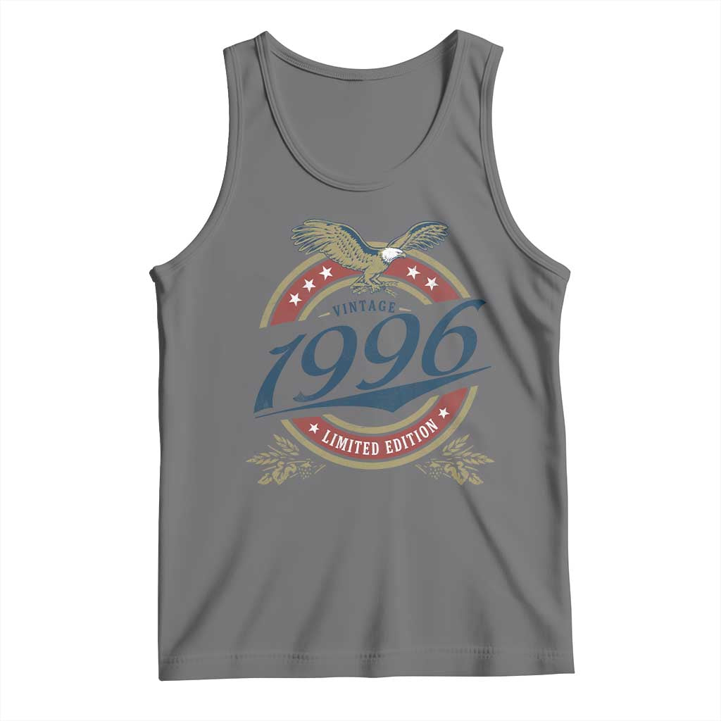 30th Birthday Beer Lover Vintage 1996 Limited Edition Tank Top Bald Eagle