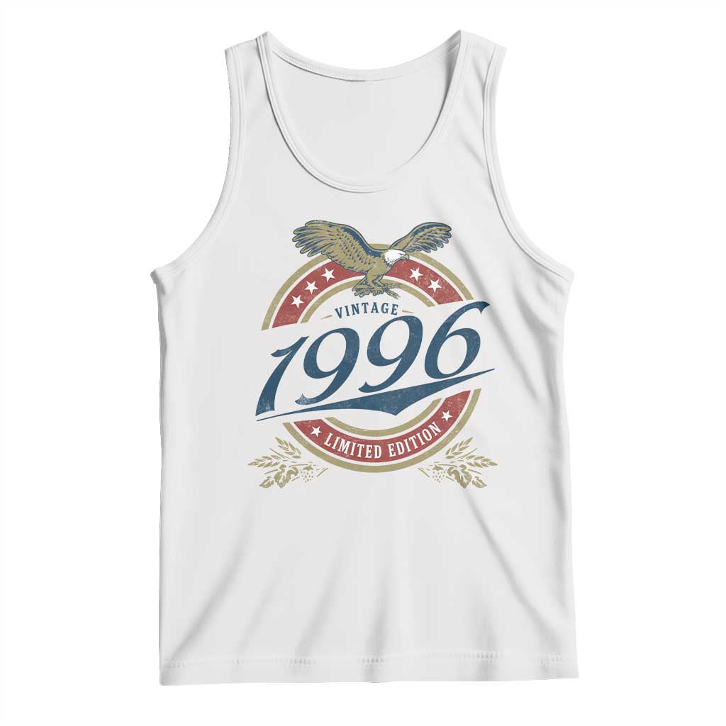 30th Birthday Beer Lover Vintage 1996 Limited Edition Tank Top Bald Eagle TS11 White Print Your Wear