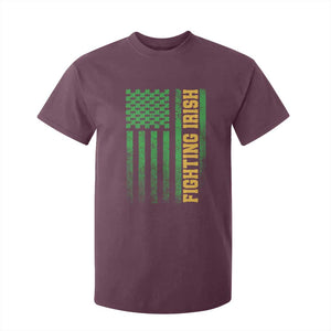 Vintage Fighting Irish Shamrock American Flag T Shirt For Kid