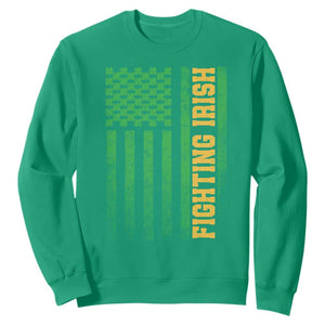 Vintage Fighting Irish Shamrock American Flag Sweatshirt