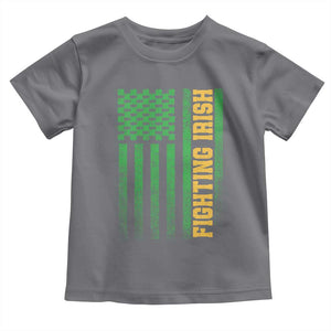 Vintage Fighting Irish Shamrock American Flag Toddler T Shirt