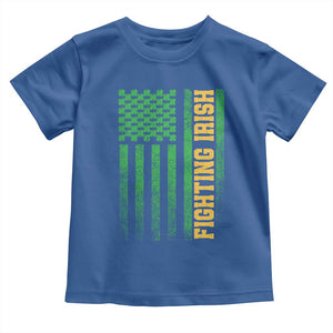 Vintage Fighting Irish Shamrock American Flag Toddler T Shirt
