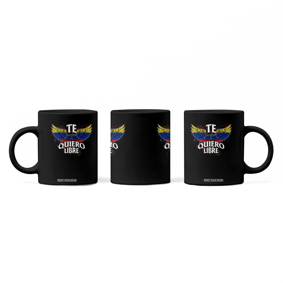 Venezuelan Pride Coffee Mug Te Quiero Libre Venezuela Flag Wings TS11 Print Your Wear