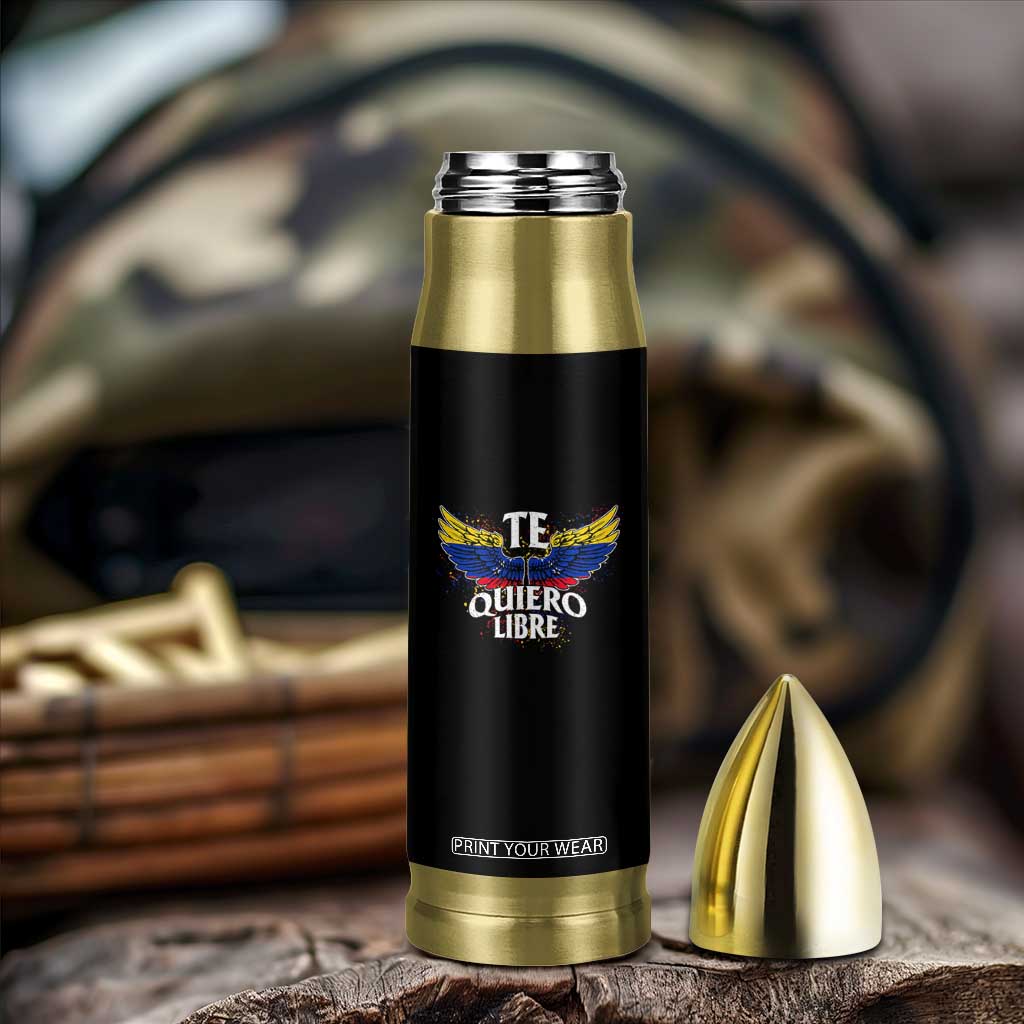 Venezuelan Pride Bullet Tumbler Te Quiero Libre Venezuela Flag Wings TS11 Print Your Wear