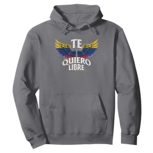 Venezuelan Pride Hoodie Te Quiero Libre Venezuela Flag Wings TS11 Charcoal Print Your Wear