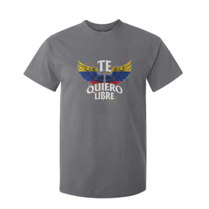 Venezuelan Pride T Shirt For Kid Te Quiero Libre Venezuela Flag Wings TS11 Charcoal Print Your Wear