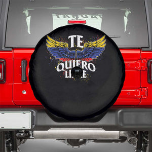 Venezuelan Pride Spare Tire Cover Te Quiero Libre Venezuela Flag Wings TS11 Black Print Your Wear