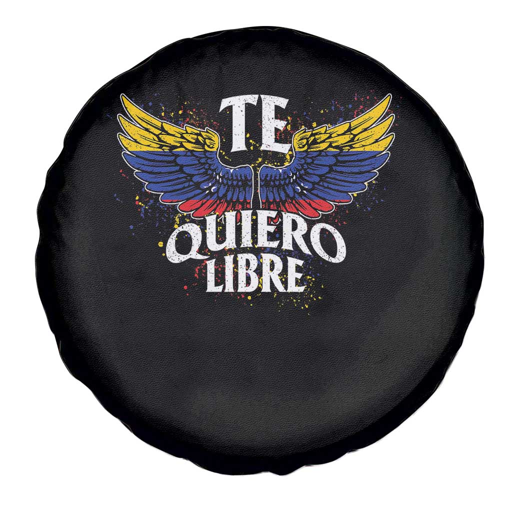 Venezuelan Pride Spare Tire Cover Te Quiero Libre Venezuela Flag Wings TS11 Print Your Wear