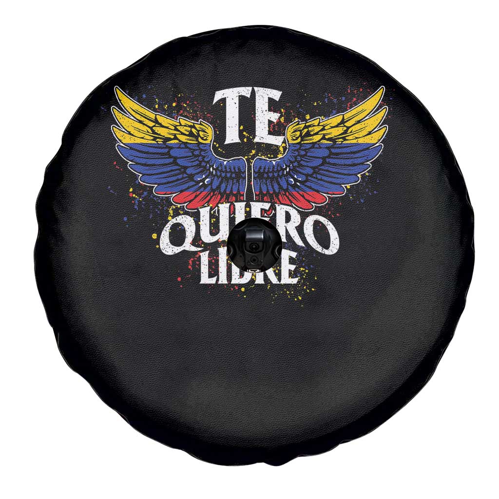 Venezuelan Pride Spare Tire Cover Te Quiero Libre Venezuela Flag Wings TS11 Print Your Wear