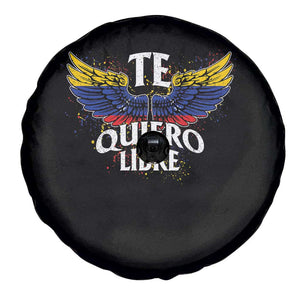 Venezuelan Pride Spare Tire Cover Te Quiero Libre Venezuela Flag Wings TS11 Print Your Wear