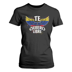 Venezuelan Pride T Shirt For Women Te Quiero Libre Venezuela Flag Wings TS11 Black Print Your Wear