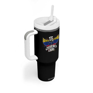 Venezuelan Pride Tumbler With Handle Te Quiero Libre Venezuela Flag Wings TS11 Print Your Wear
