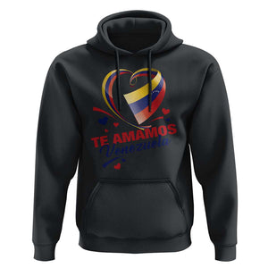 Venezuelan Pride Hoodie Te Amamos Venezuela Flag Heart TS11 Black Print Your Wear