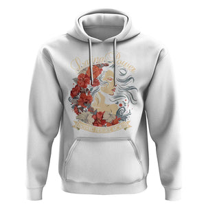 Latina Power Hoodie Hispanic Heritage Month Vintage Women Flowers TS11 White Print Your Wear