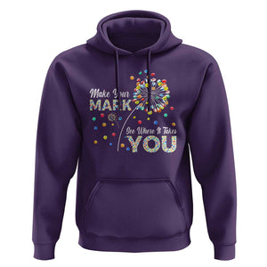 International Dot Day Hoodie Make Your Mark See Where It Takes Dandelion Dot TS11 Purple Print Your Wear