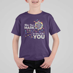 International Dot Day T Shirt For Kid Make Your Mark See Where It Takes Dandelion Dot TS11 Purple Print Your Wear