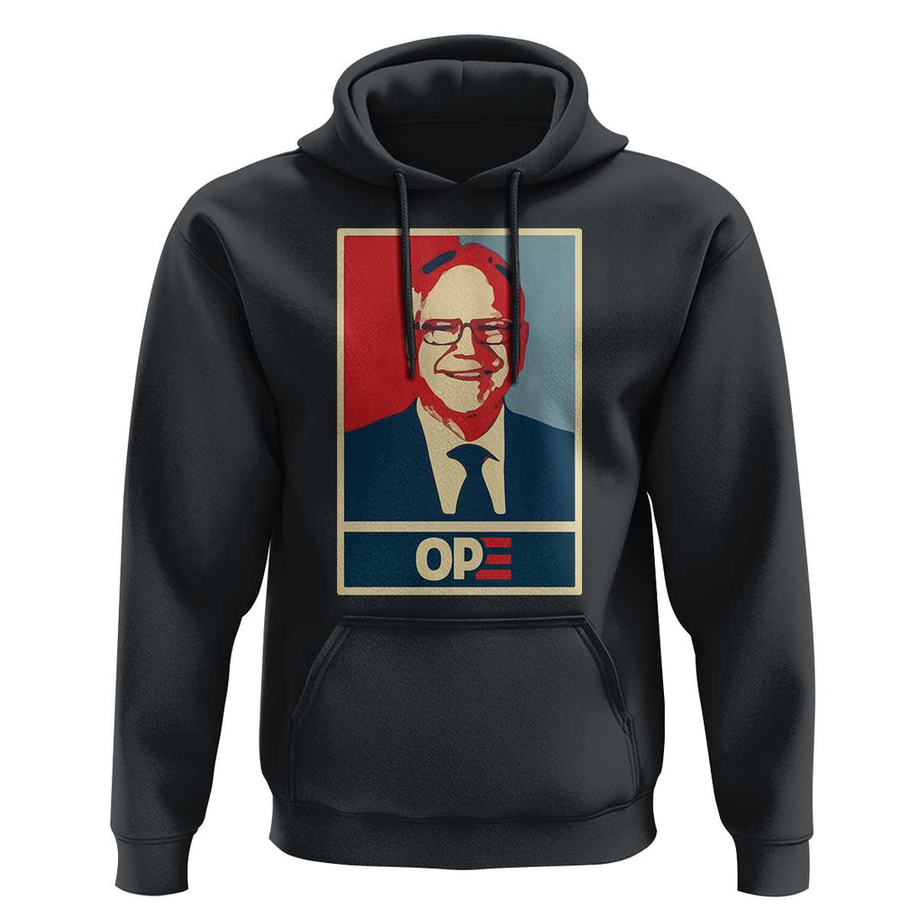 Harris Walz 2024 Hoodie Ope Tim Presidential Election Portrait TS11 Black Print Your Wear