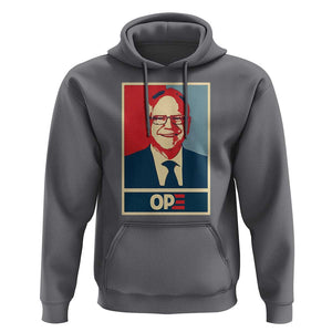 Harris Walz 2024 Hoodie Ope Tim Presidential Election Portrait TS11 Charcoal Print Your Wear